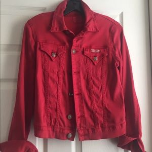 Hudson Red Denim Jacket- looks new